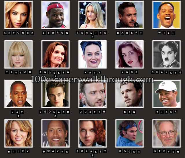 Pop Celeb Quiz Answers 94 Game Answers for 100 Escapers Walkthrough