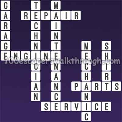 One Clue Crossword Mechanic Answers 94% Game Answers for 100 Escapers