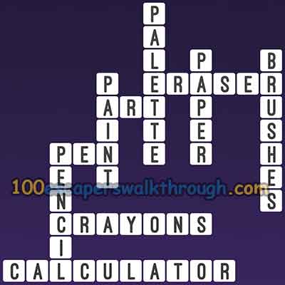 One Clue Crossword Art Tools Answers 94% Game Answers for 100